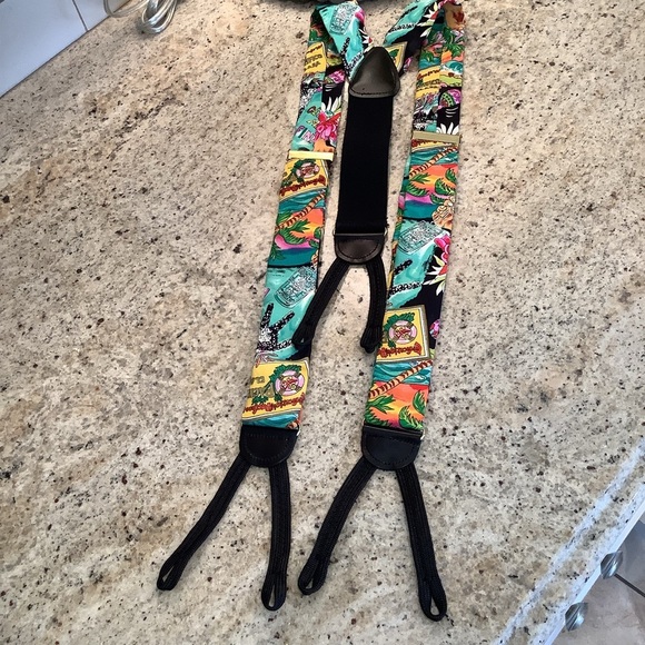 Colorful Suspenders with Tropical Design Corona Pacifico Beer - Picture 4 of 6